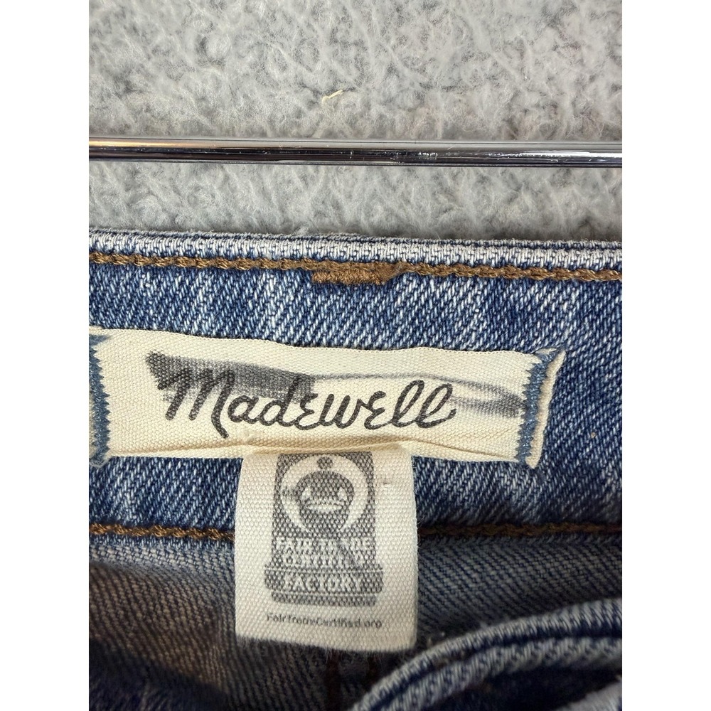Madewell Jeans Womens 29 Blue Curvy 90s Straight High Rise Stretch Denim Rugby - Picture 7 of 12